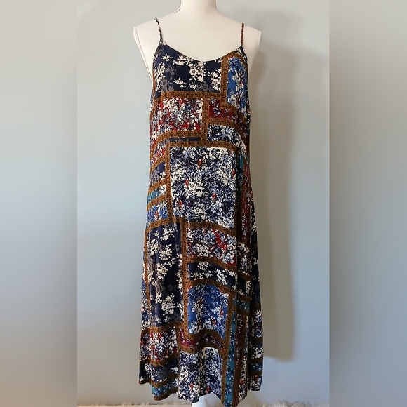 Umgee Sleeveless Floral Patchwork Midi Dress - Picture 5 of 14